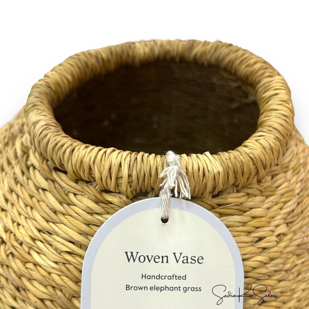 Threshold Studio McGee 16" Elephant Grass Woven Floor Vase Natural - Target - Picture 5 of 6